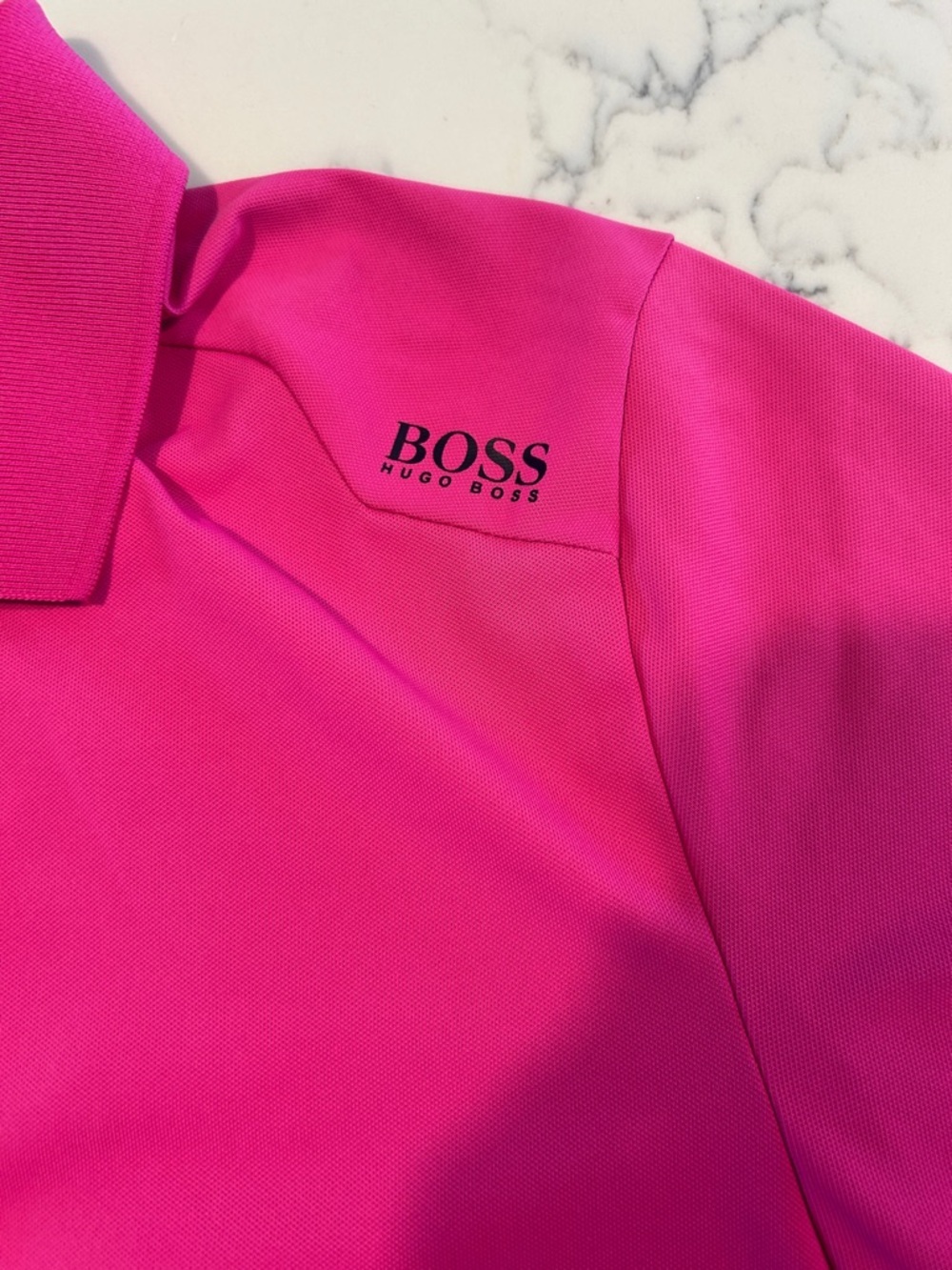 Hugo Boss Paddy Men's Pink Polo Shirt Collared, Slim Fit, Cotton, Size XXL - Picture 3 of 10